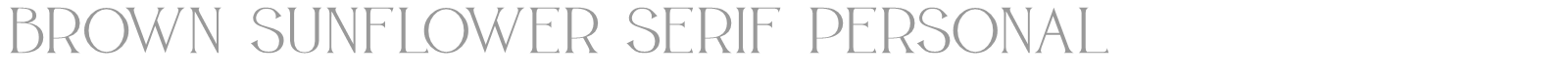 Brown Sunflower Serif font preview